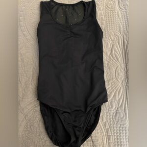 Black Kids One Piece Dance Leotard